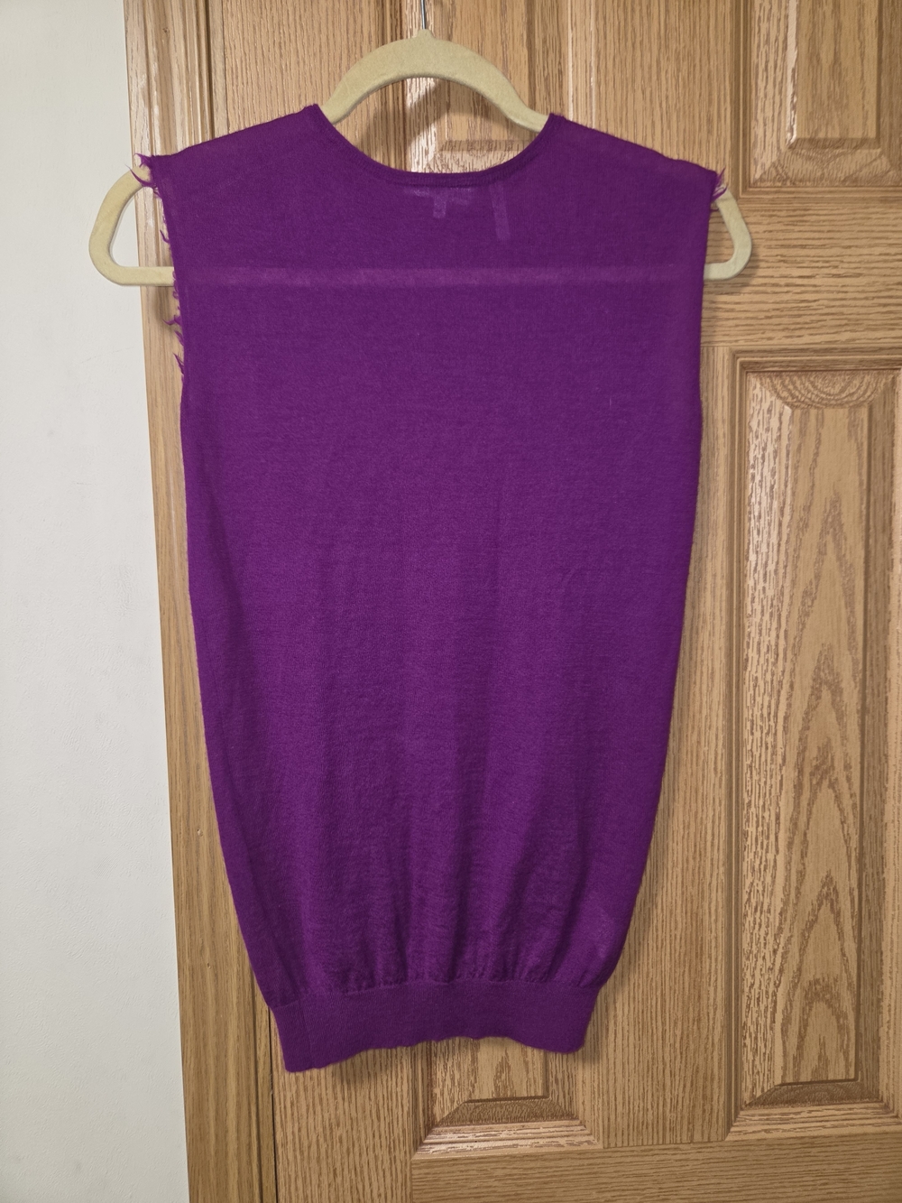 Helmut Lang Deep Purple Knit Shell Top